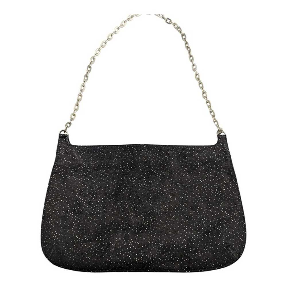 VINTAGE Y2K BEBE BLACK SUEDE PURSE WITH SPARKLE A… - image 2