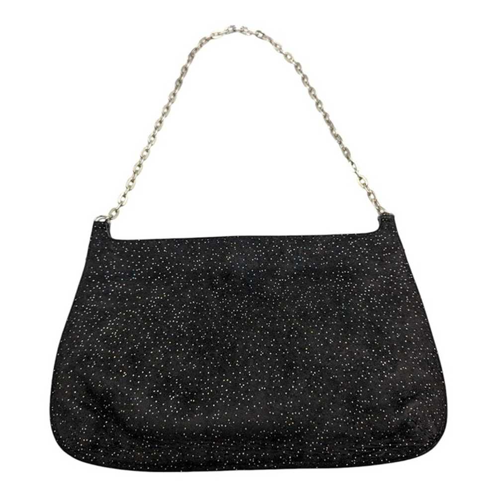 VINTAGE Y2K BEBE BLACK SUEDE PURSE WITH SPARKLE A… - image 4