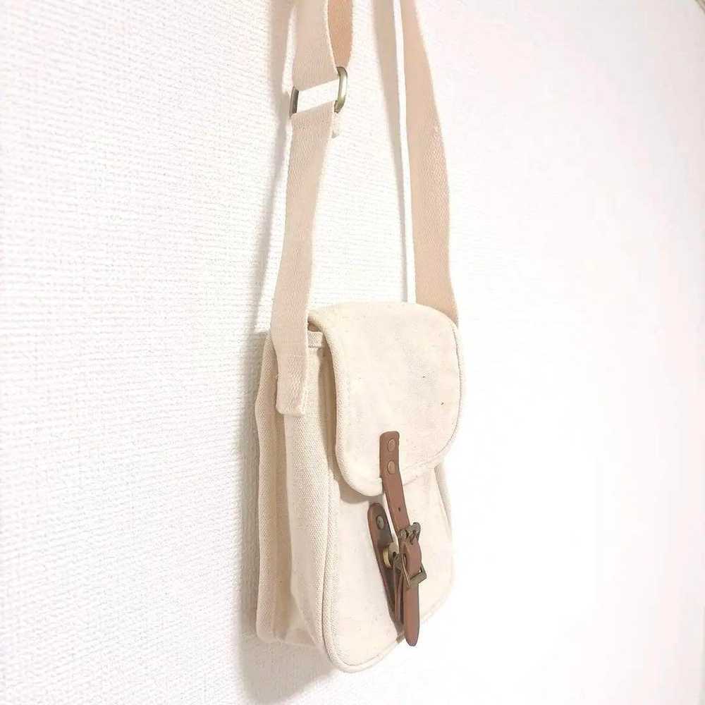 Canvas Shoulder Bag Off-White - image 3