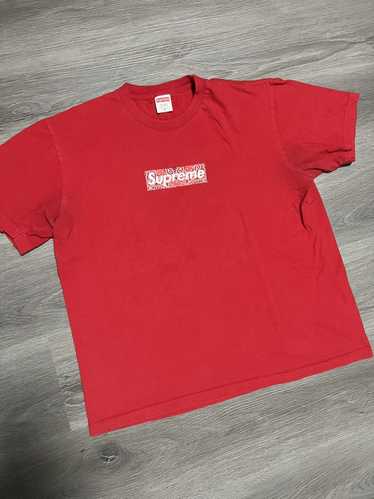 Supreme Red Bandana Box top Logo Tee