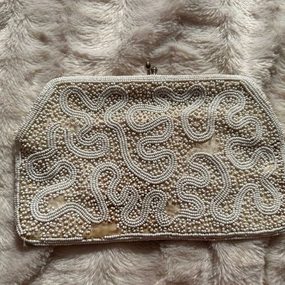 Seed bead vintage 1930s clutch - image 1