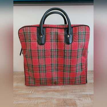 Vintage Royal Stewart Tartan Lunch Bag/ Tote - Al… - image 1