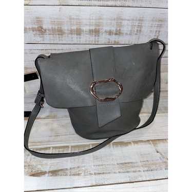 Neiman Marcus Gray Leather Shoulder Bag / Crodd B… - image 1