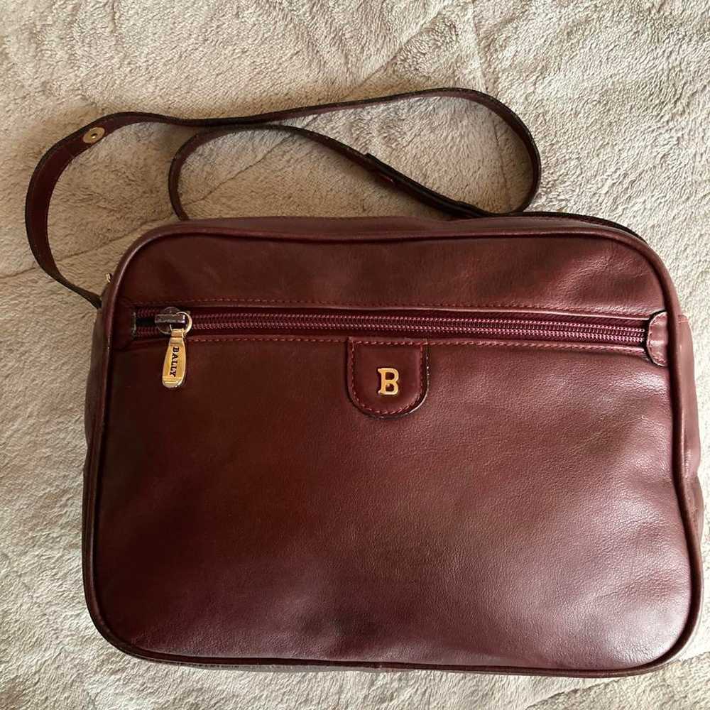 Rare BALLY Old Barry 2-way Shoulder Bag Leather B… - image 2