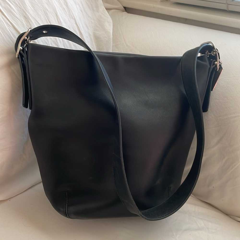 Coach leather black vintage bucket bag - image 3