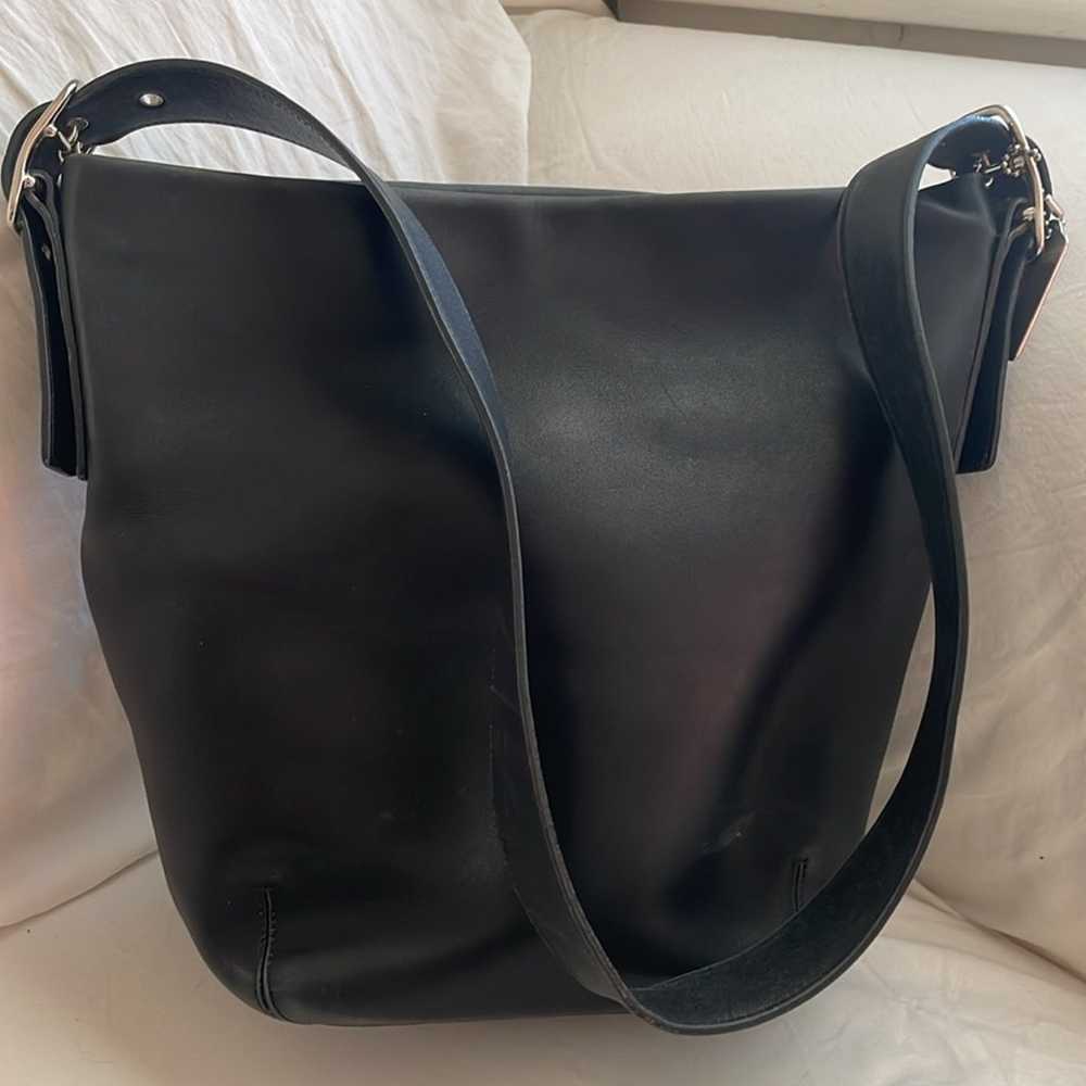 Coach leather black vintage bucket bag - image 4