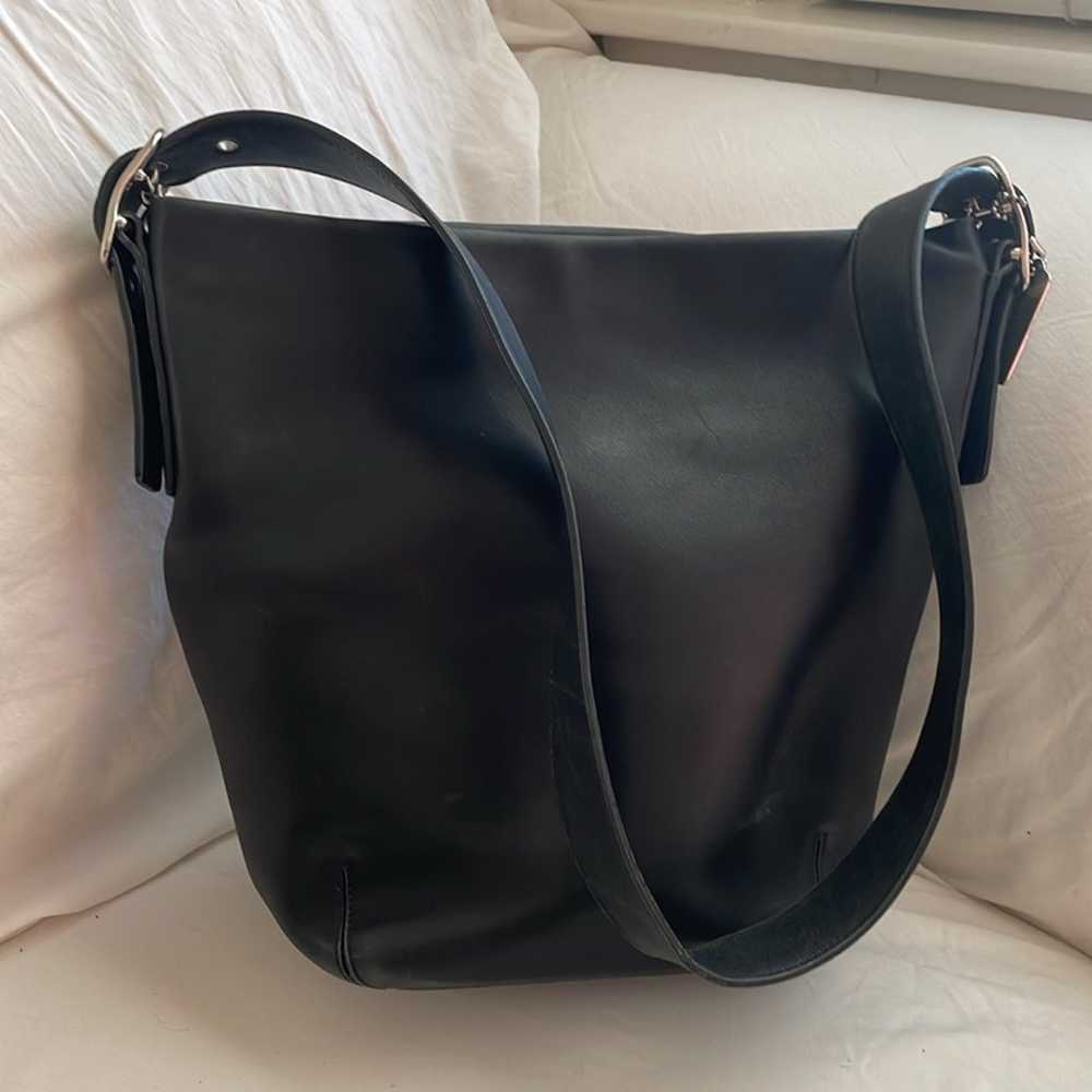 Coach leather black vintage bucket bag - image 5