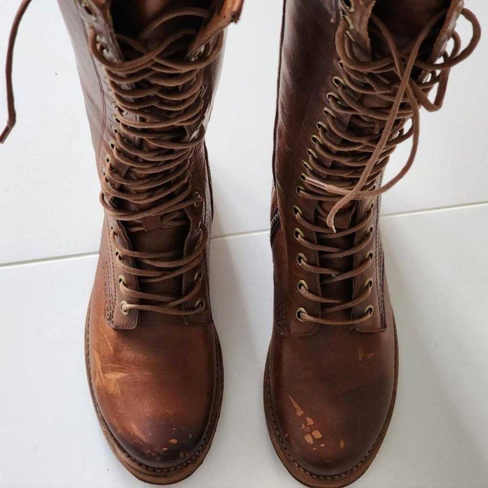 NEW! WOMEN FRYE VERONICA COMBAT TALL BOOTS - image 6