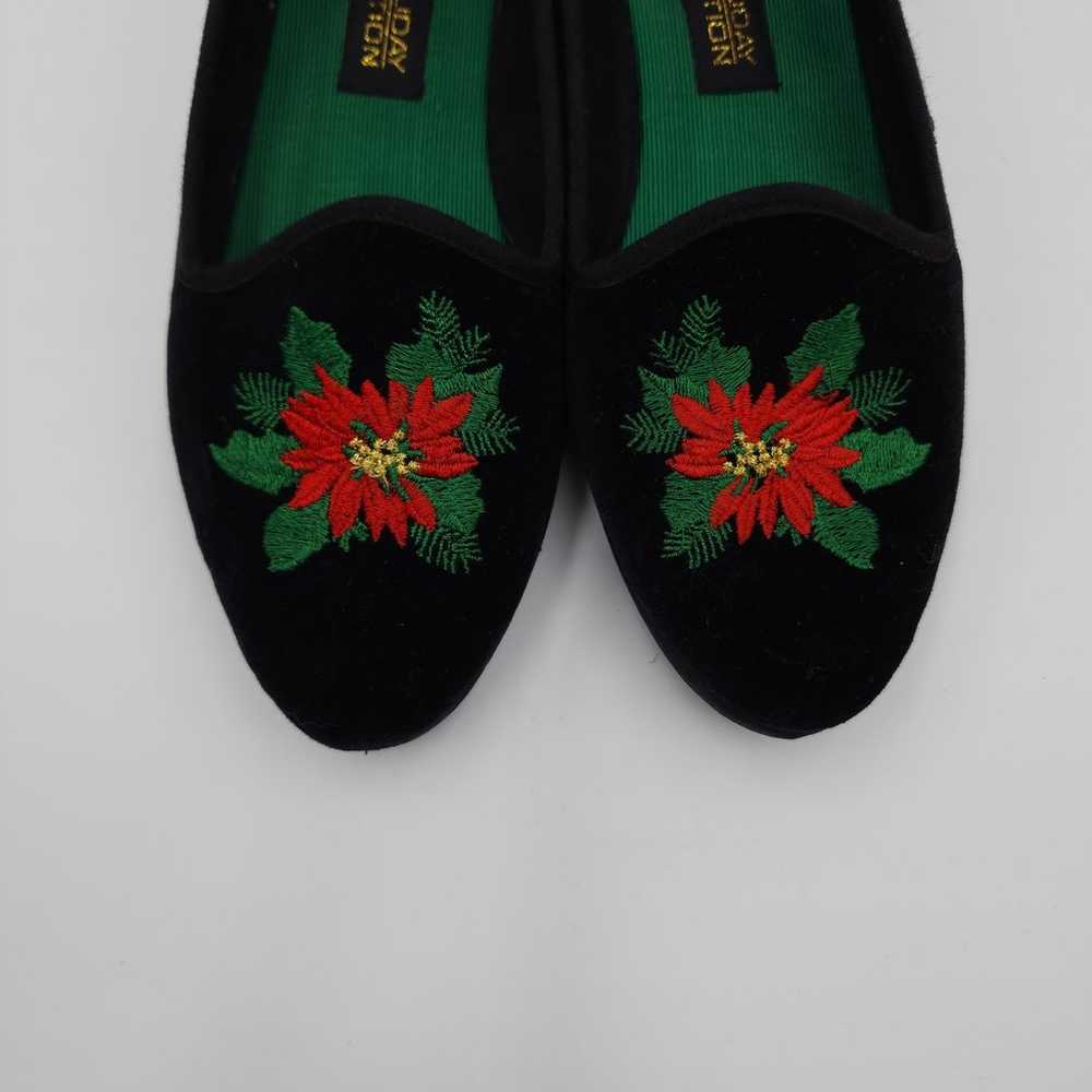 Vintage Christmas Velvet Holiday Editions Flats S… - image 3