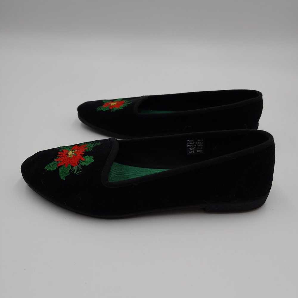 Vintage Christmas Velvet Holiday Editions Flats S… - image 6