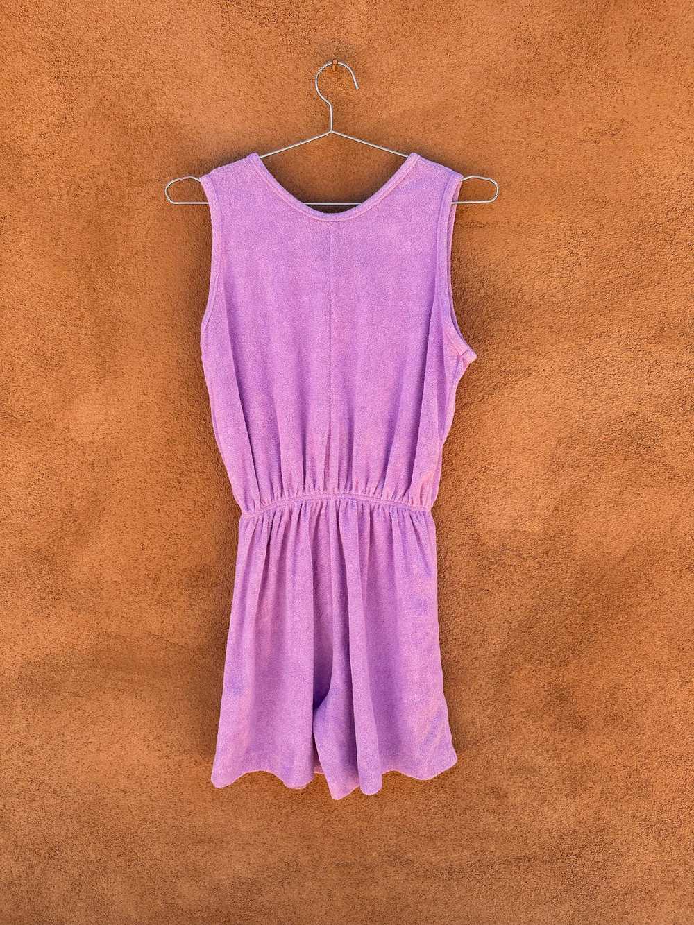 Violet Terrycloth Romper - image 3