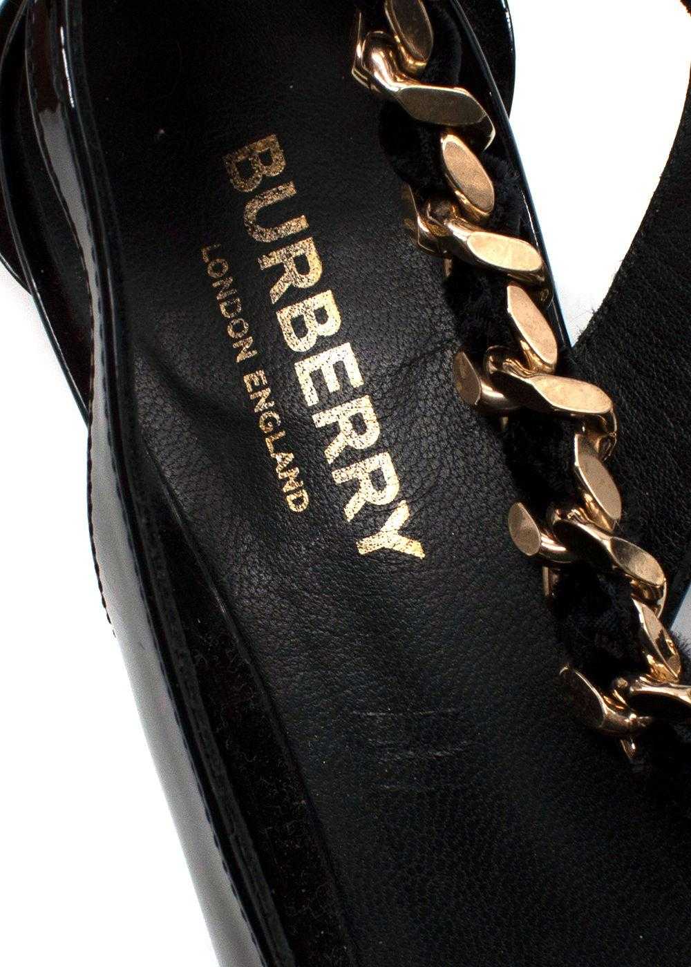 Managed by hewi Burberry Black Patent Leather Sli… - image 8