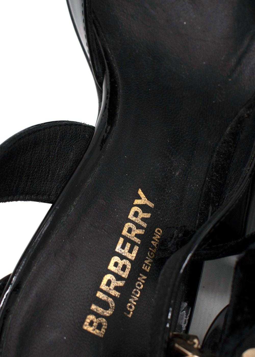 Managed by hewi Burberry Black Patent Leather Sli… - image 9