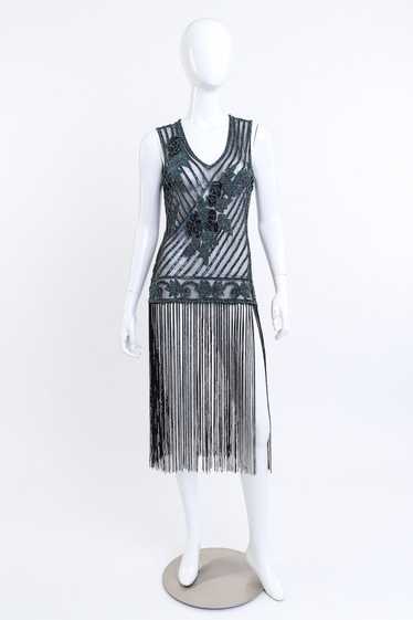 Iridescent Sequin Fringe Flapper Dress