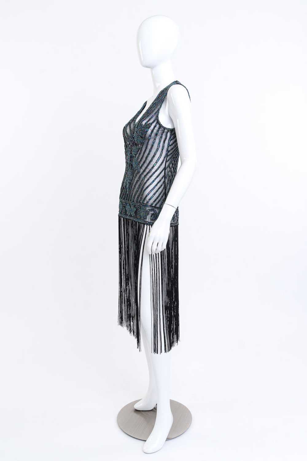 Iridescent Sequin Fringe Flapper Dress - image 2