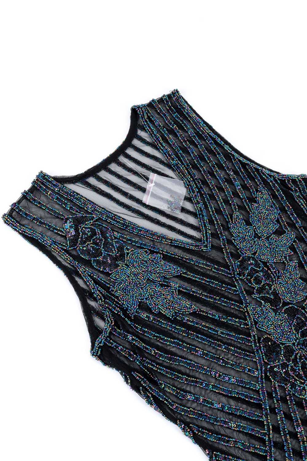 Iridescent Sequin Fringe Flapper Dress - image 7