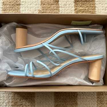 NWOT - Reformation Rachel Sandal Heel Powder Blue