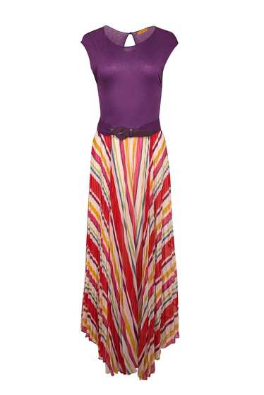 Alice & Olivia - Purple & Multicolor Striped Sleev