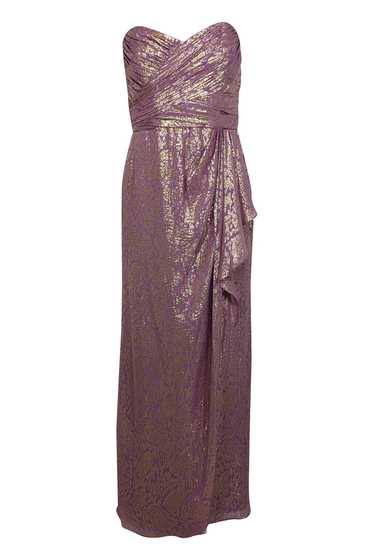 Badgley Mischka - Purple & Gold Metallic Strapless