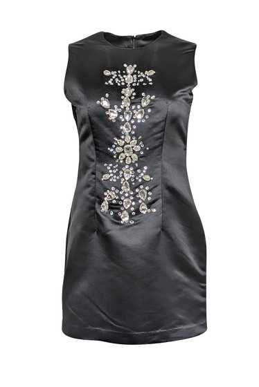 Cynthia Rowley - Black Satin Rhinestone Front Slee