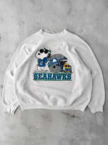 Seattle Seahawks Snoopy Sweatshirt 80's - XL - image 1