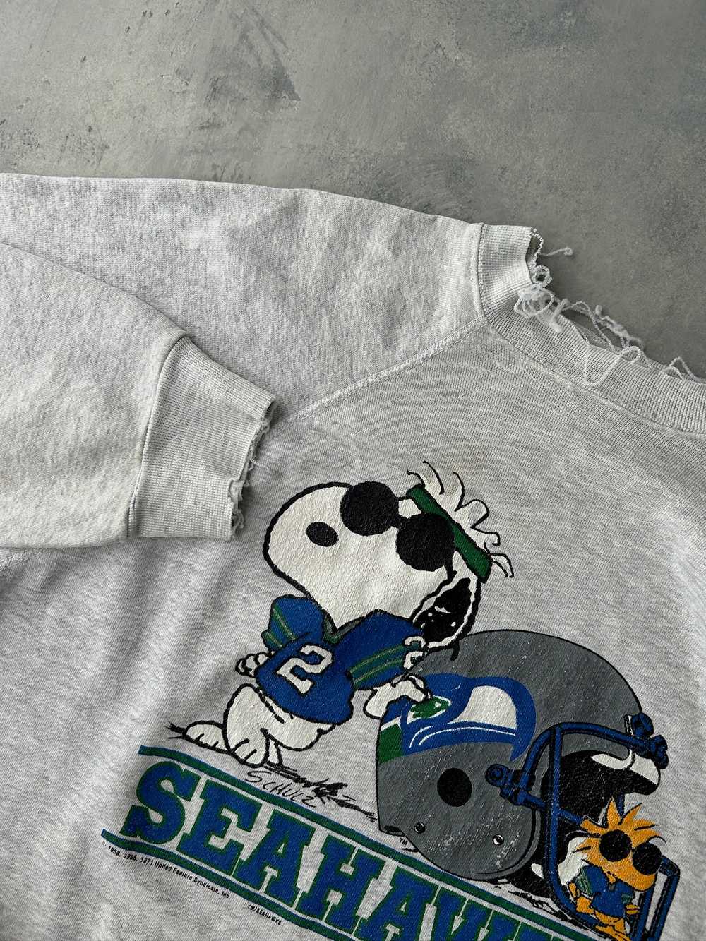 Seattle Seahawks Snoopy Sweatshirt 80's - XL - image 2