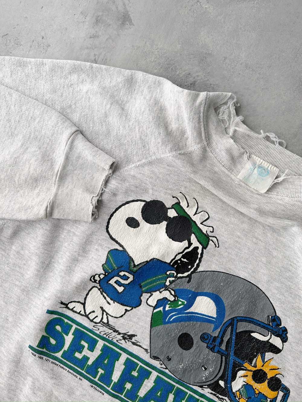 Seattle Seahawks Snoopy Sweatshirt 80's - XL - image 3