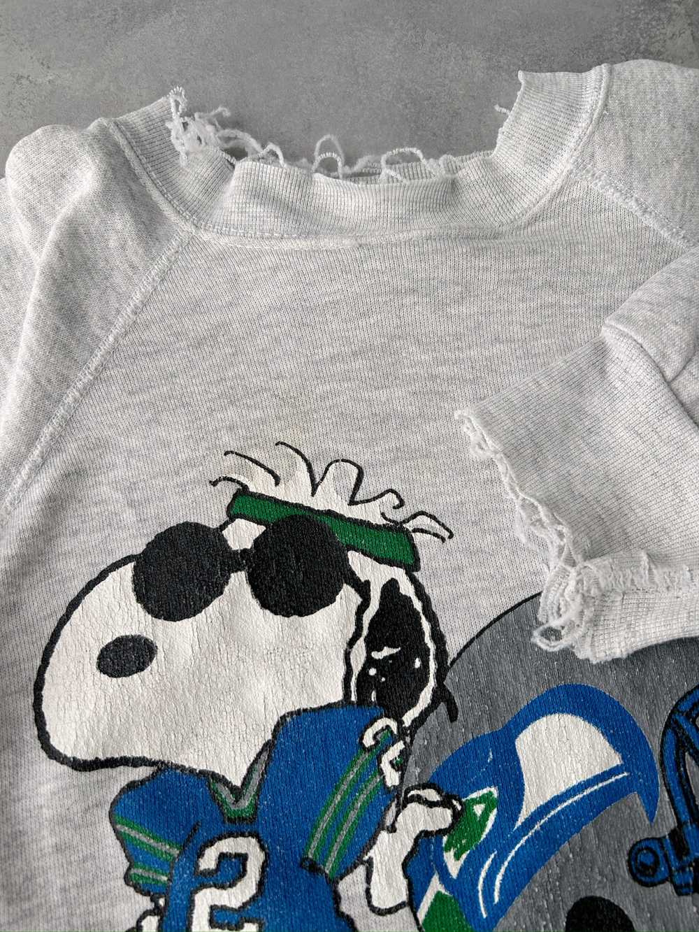 Seattle Seahawks Snoopy Sweatshirt 80's - XL - image 4