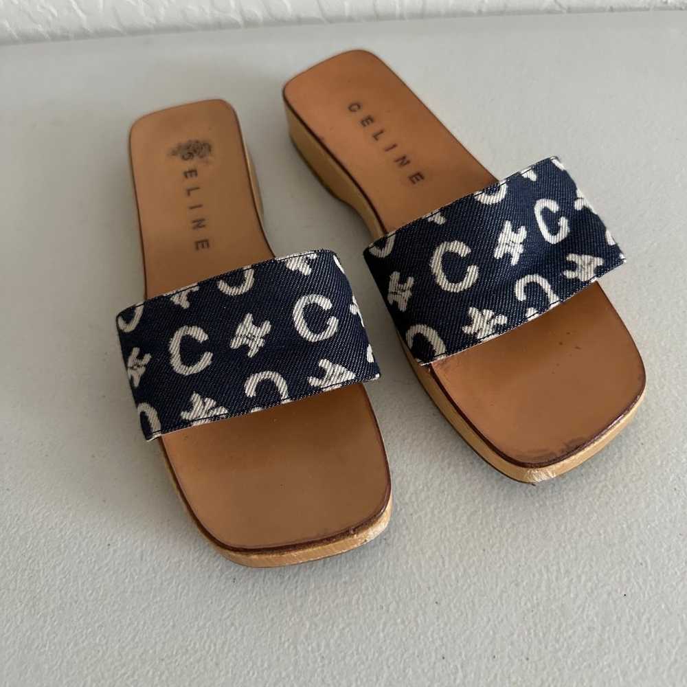 VINTAGE CELINE Mules In Blue - image 1