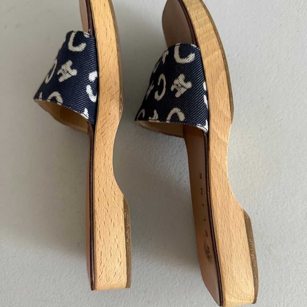 VINTAGE CELINE Mules In Blue - image 3