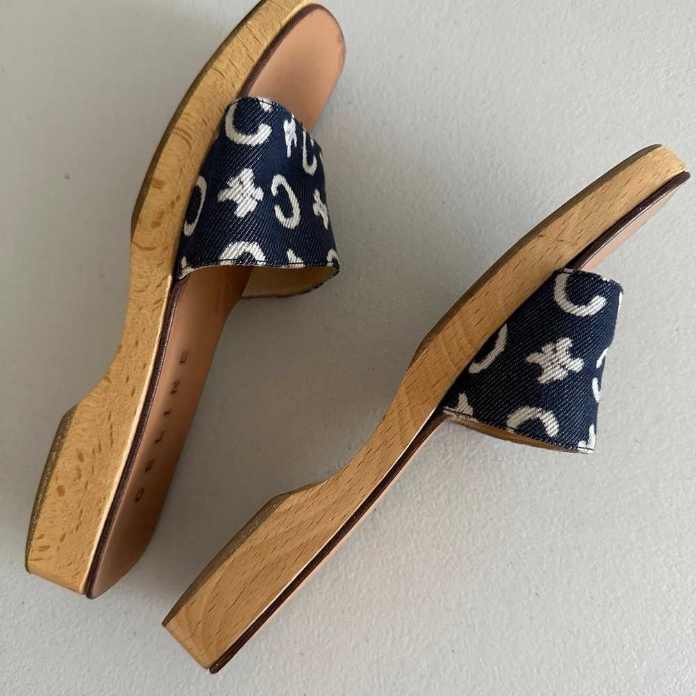 VINTAGE CELINE Mules In Blue - image 8