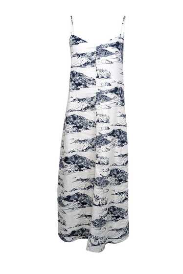 New reformation midi nella dress floral white deals blue size XS CL