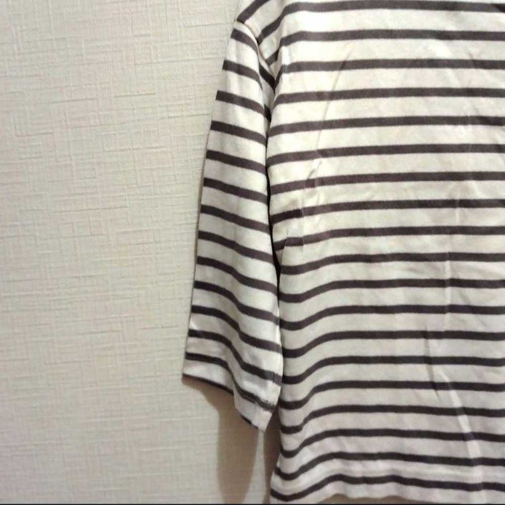 MUJI Plain Label Grey Border Cut and Sewn T-shirt… - image 4