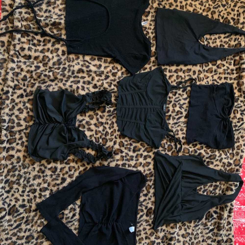 Black Y2k Cami Halter Top Lot Bundle - image 3