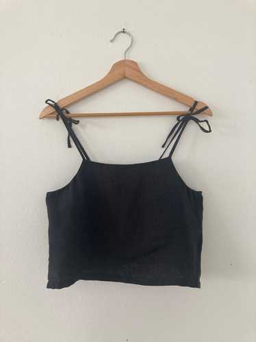 Barneys New York Linen boxy cropped cami (S) | Use