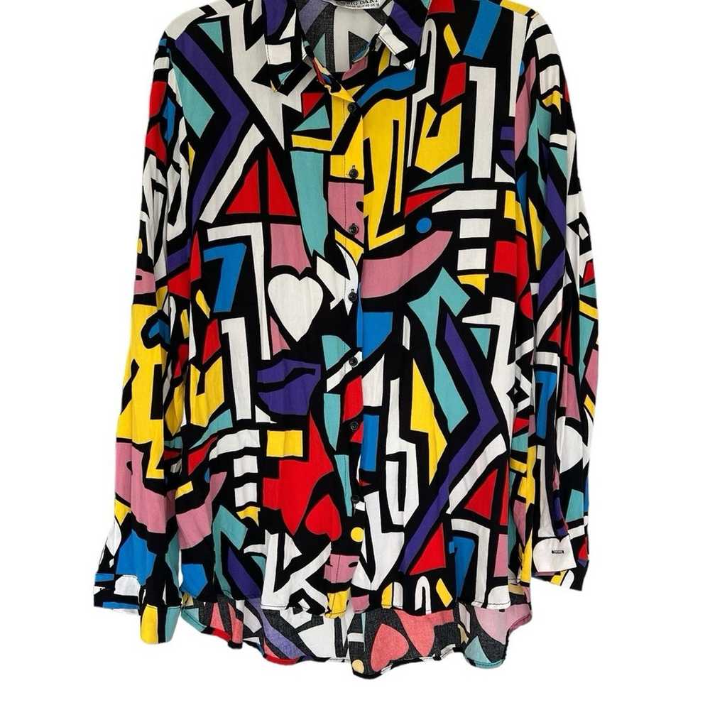 Big Dart Geometric Pop Art Button Down - image 1