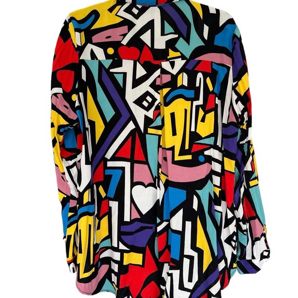 Big Dart Geometric Pop Art Button Down - image 2