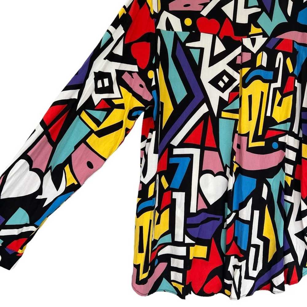 Big Dart Geometric Pop Art Button Down - image 3