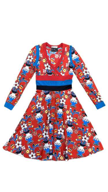 Giorgio Sant' Angelo Floral Vessel Print Dress - image 1