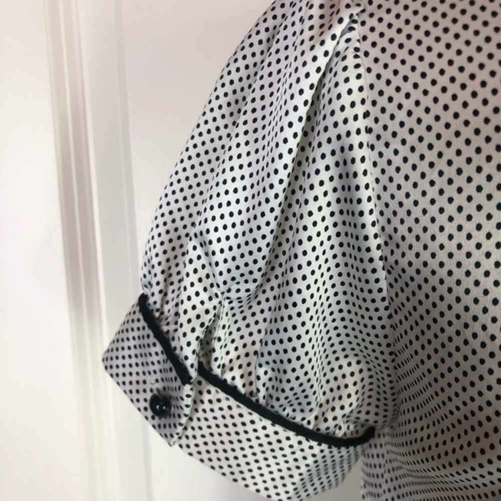 Zara Basic polka dot blouse top - image 7