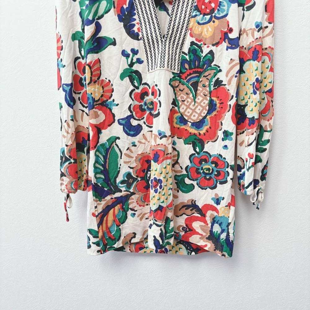 Tory Burch/Floral/Silk/Linen/Printed Tunic/Colorf… - image 4