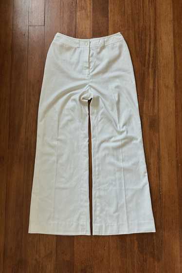 1960's WHITE COTTON SAILOR WIDE LEGS | SIZE 26