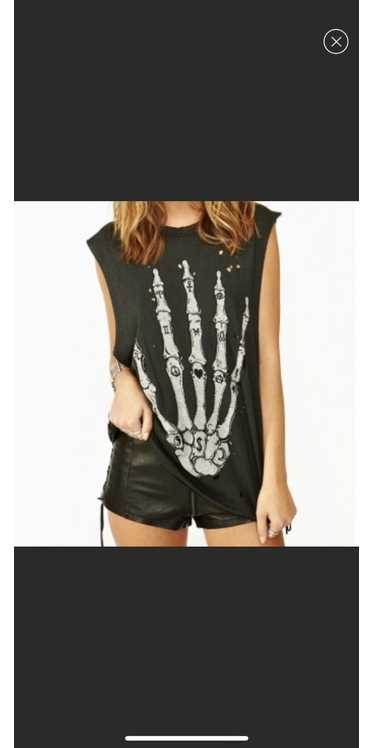 UNIF UNIF Skeleton Hand Muscle Tee Small Oversized