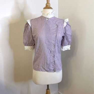 Vintage Striped Button Blouse - image 1