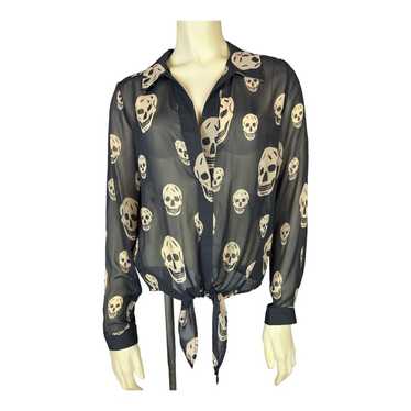 Vintage Havana sheer skull print Womens Blouse Sh… - image 1