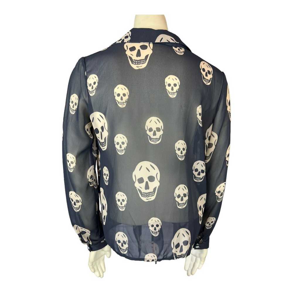 Vintage Havana sheer skull print Womens Blouse Sh… - image 7