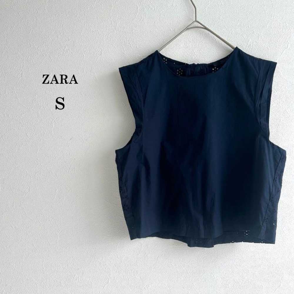 【ZARA】ZARA Sleeveless Blouse with Eyelet Embroide… - image 1