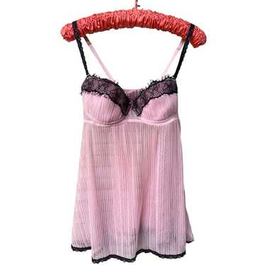 Vintage Y2k, Lingerie, Camisole, Pink and Black, … - image 1