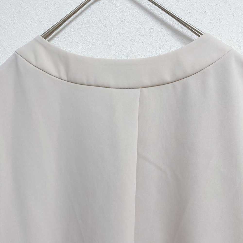 Medum French sleeve blouse, size 38, beige, front… - image 7