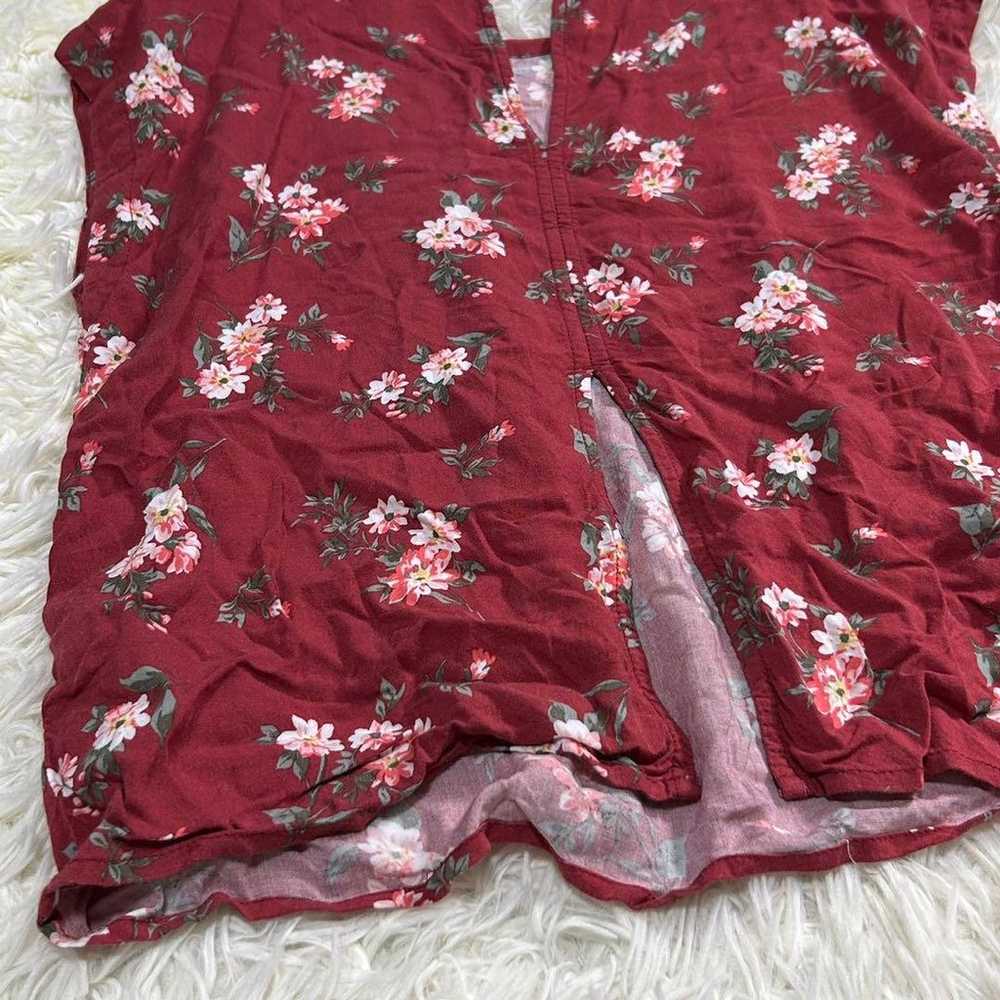 Abercrombie & Fitch (Men's) red floral pattern U-… - image 8